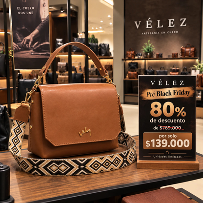 Bolso Carriel Vélez de Cuero Premium | Pre Black Friday con 80% OFF + Regalo Sorpresa | Unidades Limitadas 🔥
